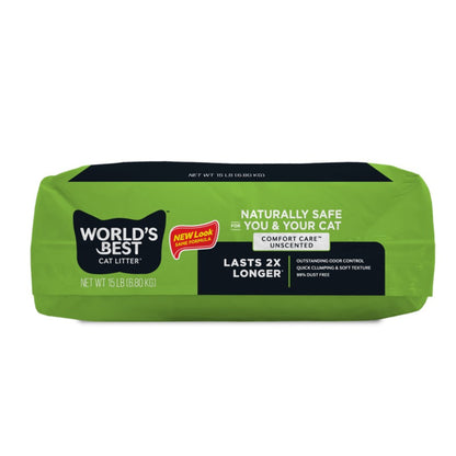 World's Best Cat Litter Quick Clumping Comfort Care Unscented 6.8kg
