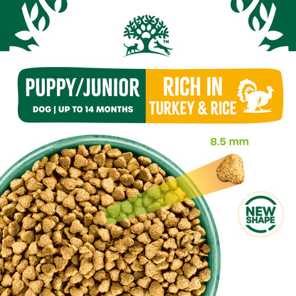 James Wellbeloved Hypoallergenic Puppy Junior Dry Dog Food Turkey & Rice 15kg