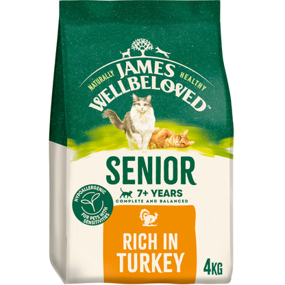 James Wellbeloved Senior Dry Cat Food Turkey 4kg