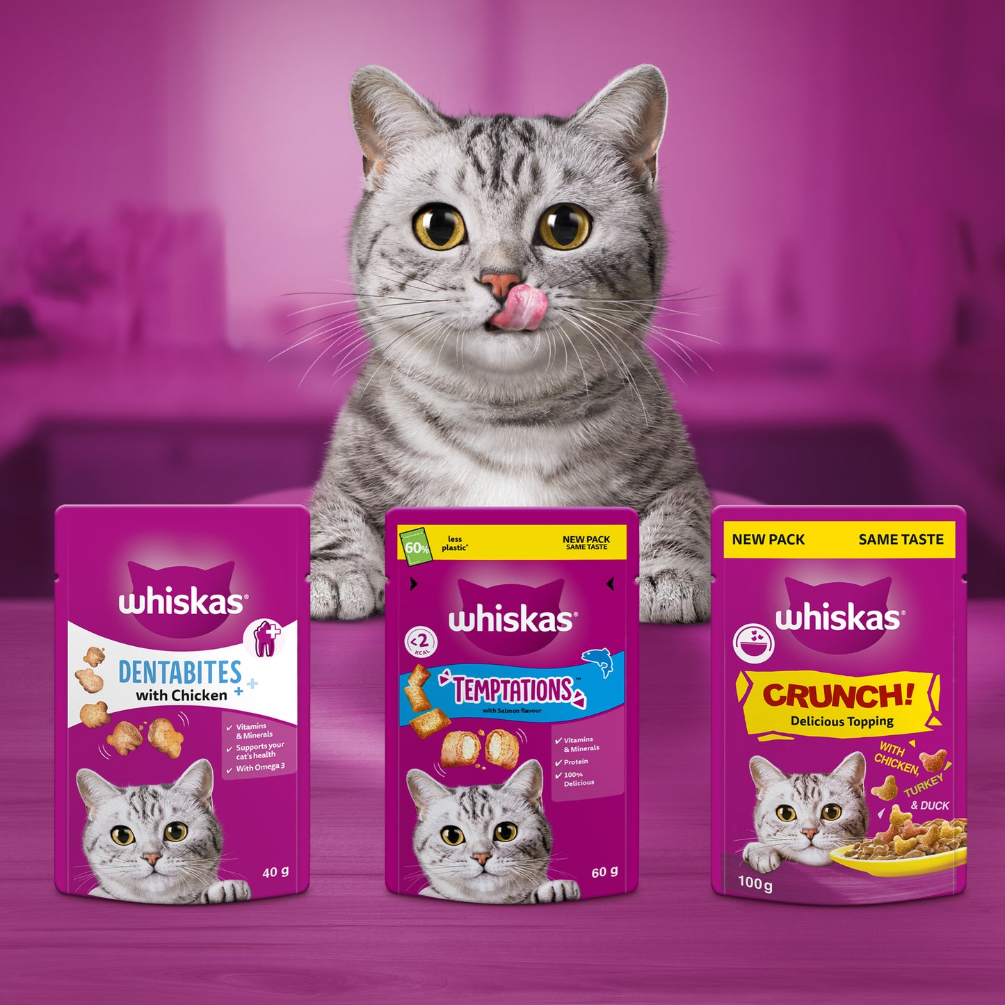 Whiskas Dentabites Adult Cat Treats with Chicken 40g