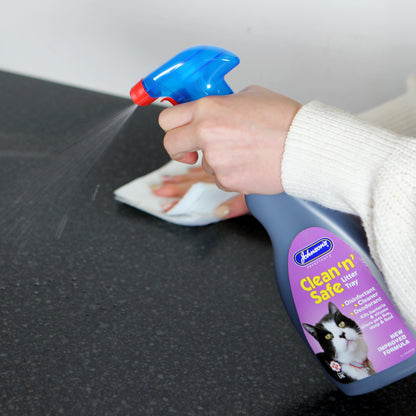 Johnson's Clean 'n' Safe Disinfectant Spray for Cat Litter Tray 500ml