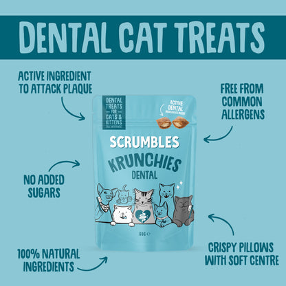 Scrumbles Krunchies Dental Cat Treats