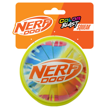 Nerf Colour Blast Squeak TPR Ball Dog Toy