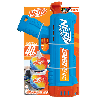 Nerf Compact Blaster & Tennis Ball Dog Toys x2