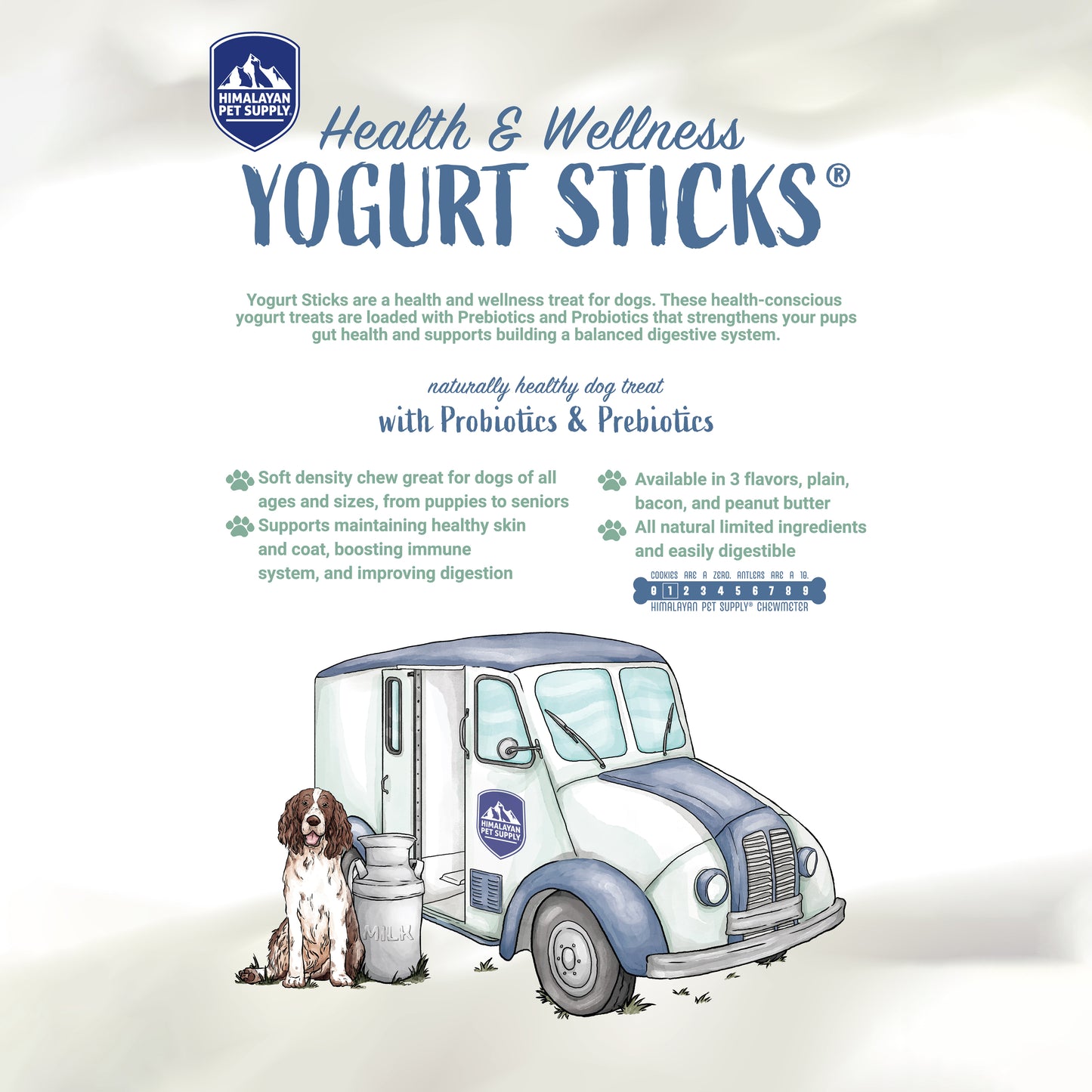 Himalayan Yoghurt Stick Dog Treats Bacon 136g 5 Pack