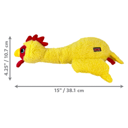 KONG Scruffs Chicken Squeaky Plush Dog Toy