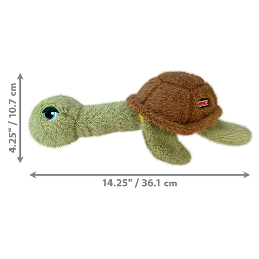 KONG Scruffs Turtle Squeaky Plush Dog Toy