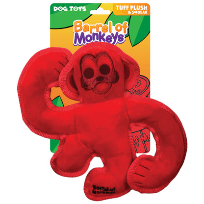 Hasbro Barrel of Monkeys Squeaky Tough Plush Dog Toy