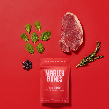 Marleybones Air-Dried Dog Treats Beef & Superfoods 70g