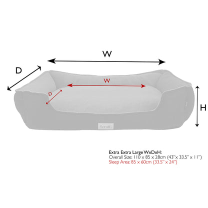 Scruffs Harvard Orthopaedic Box Dog Bed Graphite Grey