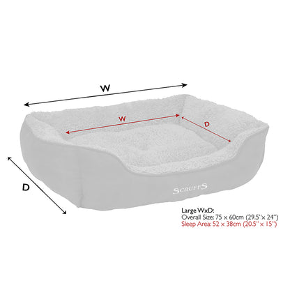 Scruffs Cosy Box Dog Bed Sage Green