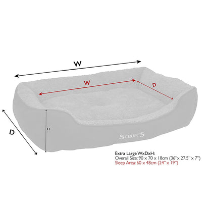 Scruffs Cosy Box Dog Bed Sage Green