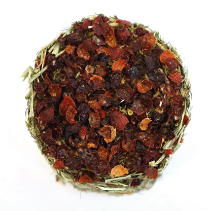 Burgess Excel Small Animal Treat Forage & Feast Mini Hay Bale Rose 100g