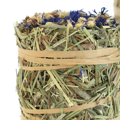 Burgess Excel Small Animal Treat Forage & Feast Mini Hay Bale Cornflower 100g