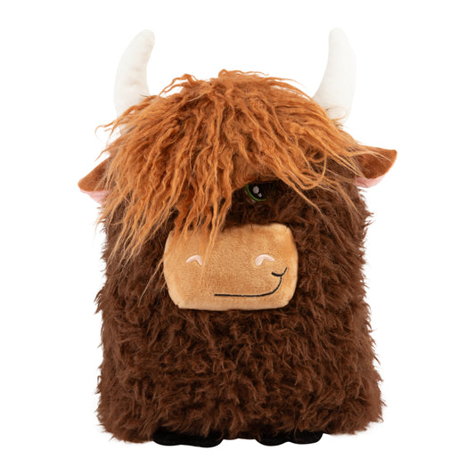 KONG Comfort Jumbo Highland Cow Squeaky Plush Dog Toy X-Large