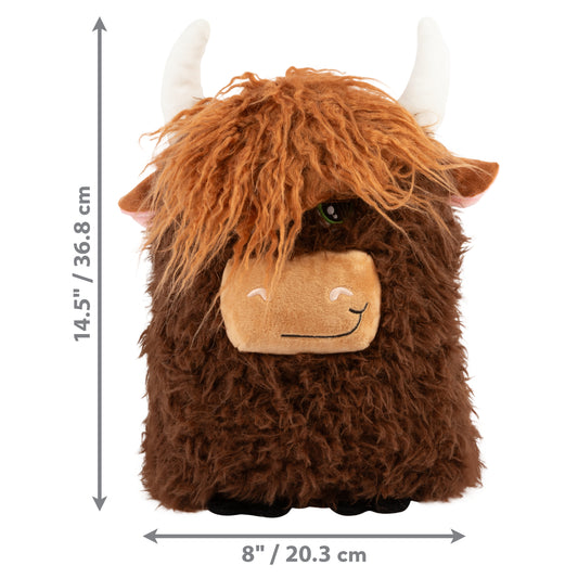 KONG Comfort Jumbo Highland Cow Squeaky Plush Dog Toy X-Large