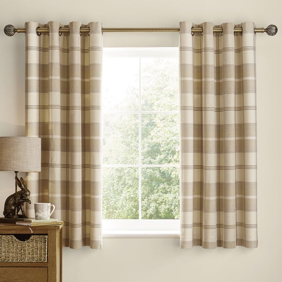 Highland Check Eyelet Curtains