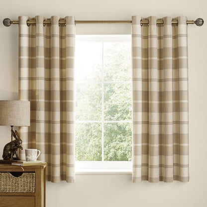 Highland Check Eyelet Curtains