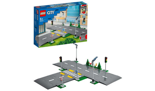 LEGO City Road Plates Building Set with Traffic Lights 60304