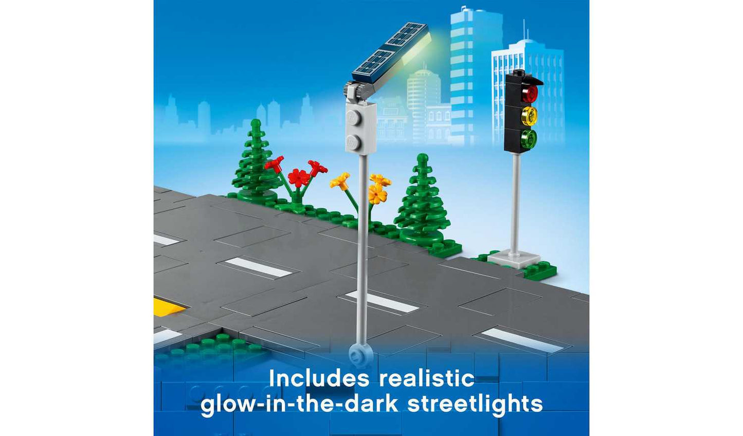 LEGO City Road Plates Building Set with Traffic Lights 60304