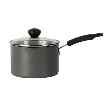 Non-Stick Hard Anodised Aluminium Saucepan, 18cm