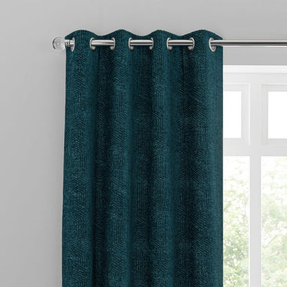 Chenille Geo Eyelet Curtains