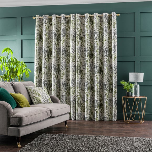 Leaf Jacquard Eyelet Curtains