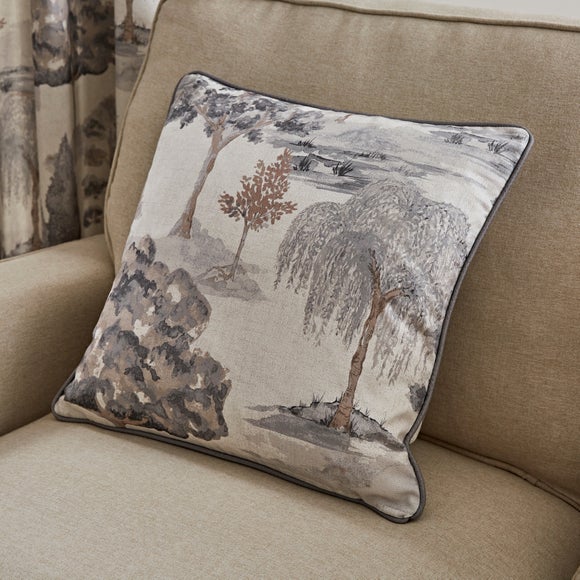 Watercolour Trees Eyelet Curtains