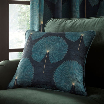 Chenille Oriental Fan Eyelet Curtains