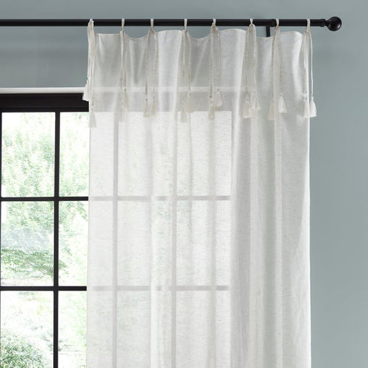 Marley Tassel Tie Top Voile Panel