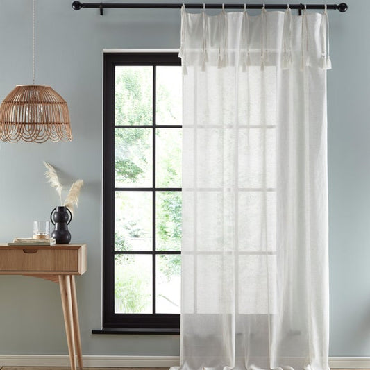 Marley Tassel Tie Top Voile Panel