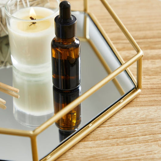 Hexagonal Gold Tray