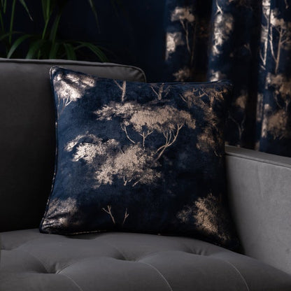 Velour Trees Eyelet Curtains