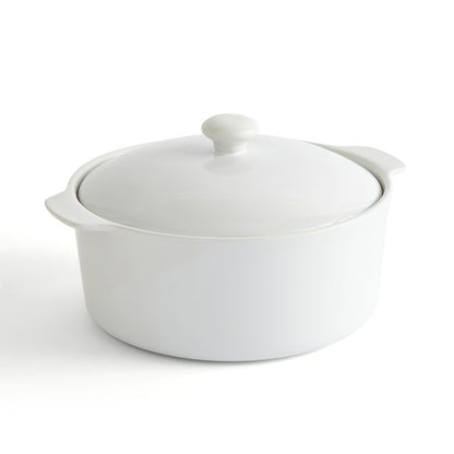 White Casserole Dish with Handles