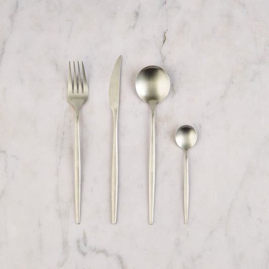 Hexham 16 Piece Brushed Silver Cutlery Set