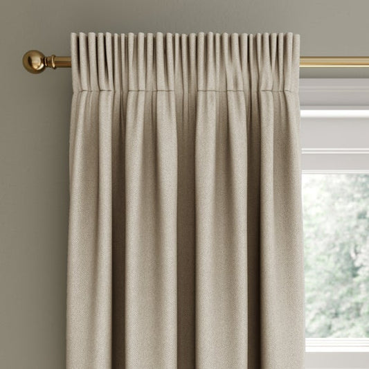 Rotterdam Herringbone Blackout Pencil Pleat Curtains