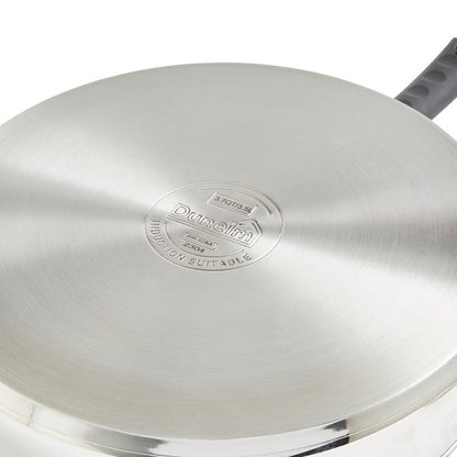 Non-Stick Stainless Steel Covered Saute Pan, 28cm
