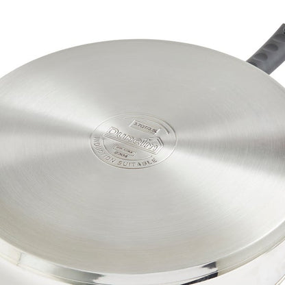 Non-Stick Stainless Steel Covered Saute Pan, 28cm