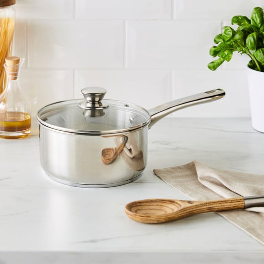 Essentials Stainless Steel Saucepan, 16cm
