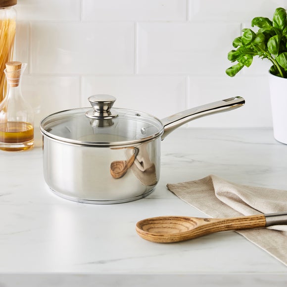 Essentials Stainless Steel Saucepan, 16cm