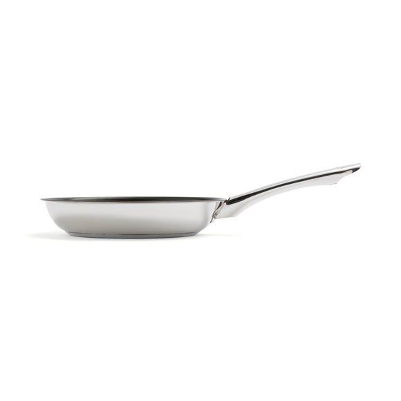 Essentials Non-Stick Stainless Steel Frying Pan, 24cm