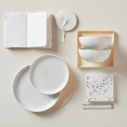 Denby Elements Stone White 12 Piece Dinner Set