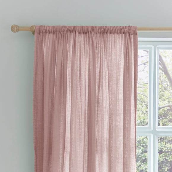 Cotton Muslin Slot Top Curtains