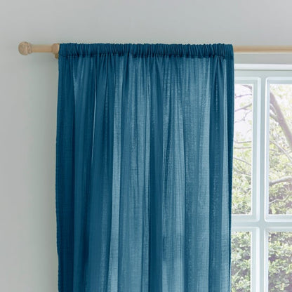 Cotton Muslin Slot Top Curtains