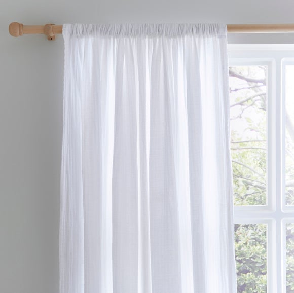 Cotton Muslin Slot Top Curtains