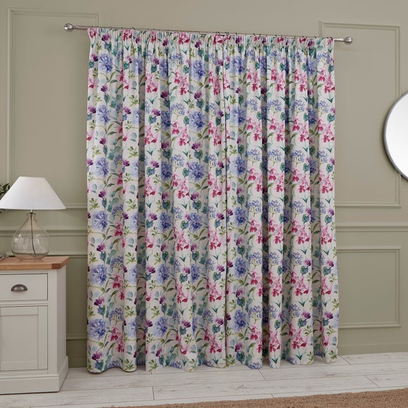 Summer Bloom Pencil Pleat Curtains