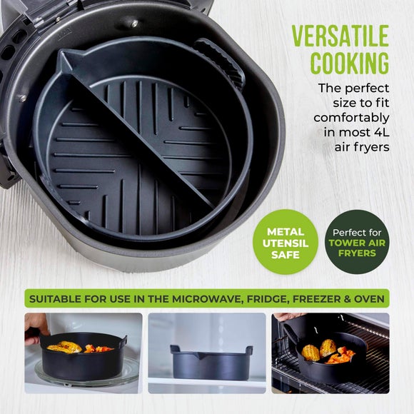 Tower Round Solid Tray With Divider