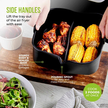 Tower Square Solid Tray With Divider