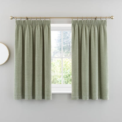 Vintage Chenille Pencil Pleat Curtains