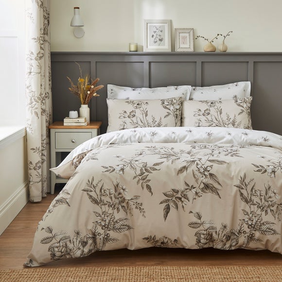 Bridget Etched Floral Blackout Eyelet Curtains
